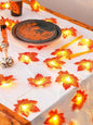1PC Maple Leaf String Lights 10/20/30/40 LED Lights Battery Operated Waterproof for Halloween Outdoor Autumn Thanksgiving Decor