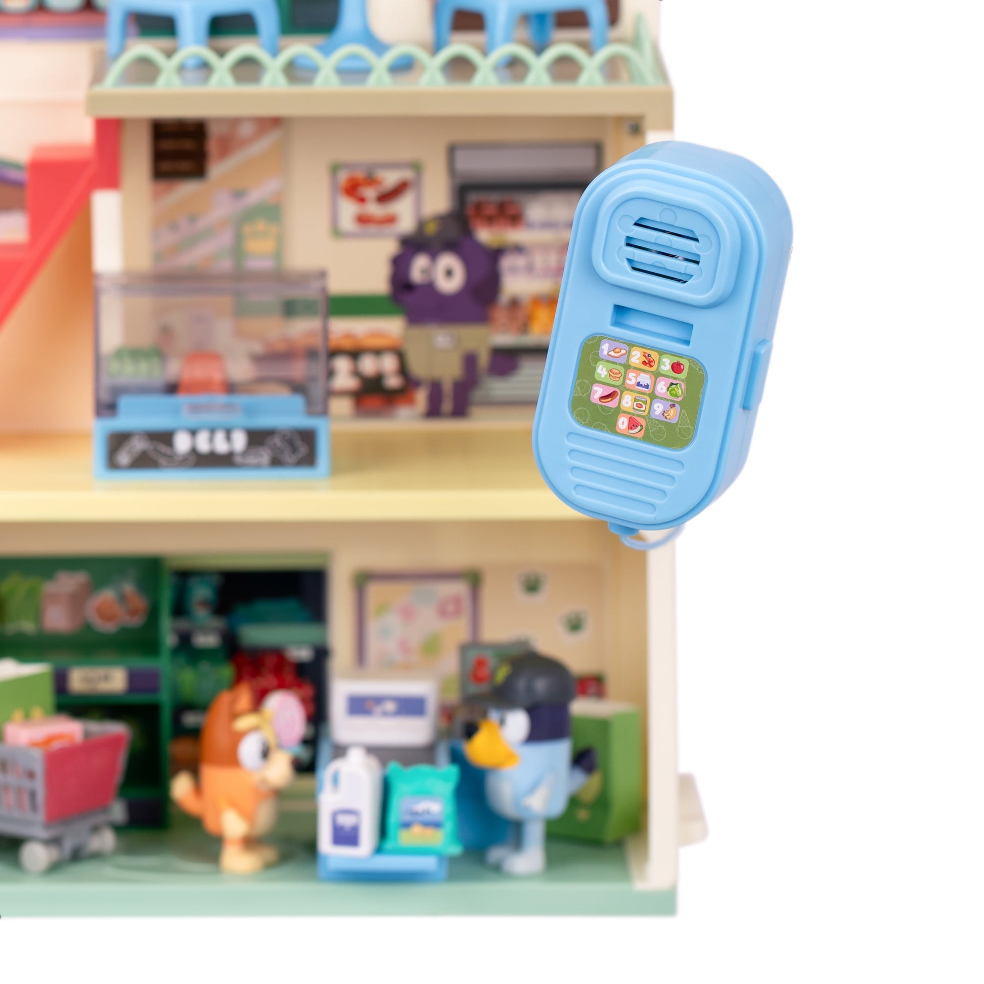 Supermarket Playset, 3 Different Levels with Exclusive  and Bingo Figures. 24 Sounds and 15+ Play Pieces plus Fun Intercom, Ages 3+