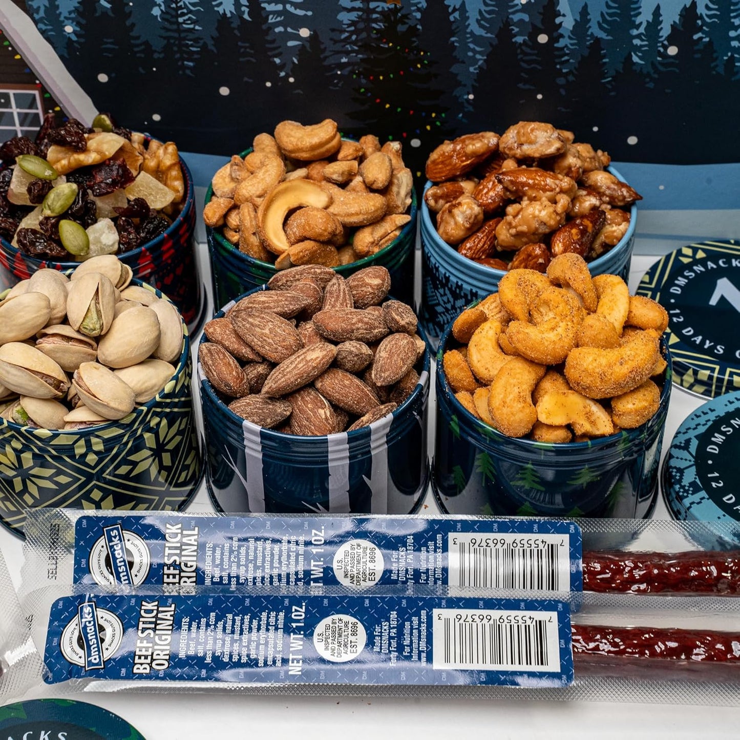 Advent Calendar 2025 – Limited Edition Christmas Gift Box with 12 Gourmet Meat and Nut Snacks – a 12 Day Holiday Countdown for Making Lasting Memories, for Adults, Women, Men, Kids