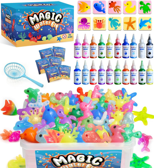 Magic Water Elf Toy Kit - 20 Magic Gels Aqua Water Fairy Pets - DIY Squishy Maker Toys - Creative Art Crafts Kits for Kids Activities - Birthday Gifts for Girls Boys Ages 6 7 8 9 10 Years Old