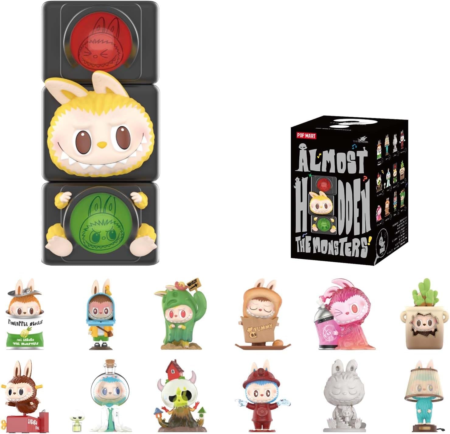 the Monsters Almost Hidden Series Blind Box Figures, Random Design Mystery Toys for Modern Home Decor, Collectible Toy Set for Desk Accessories, Single Box
