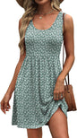 Women'S Summer Dress 2026 A-Line Sleeveless Casual Sundress with Pockets Floral/Solid