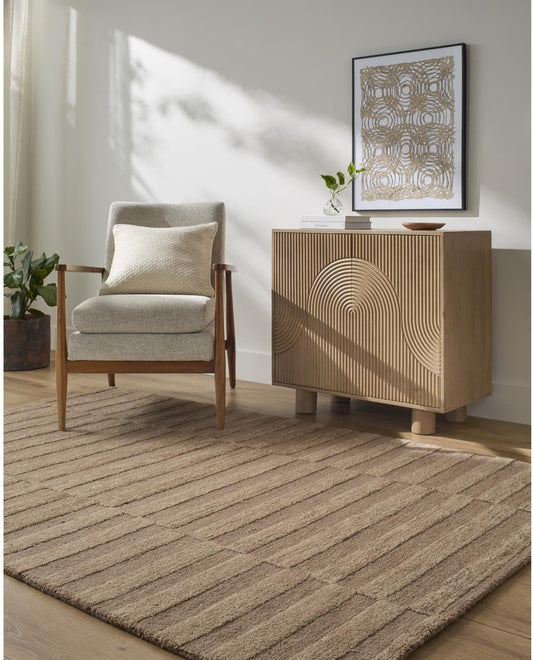 X Our PNW Home Idaho Modern Area Rug, 2' X 3', Brown, (2' X 3')