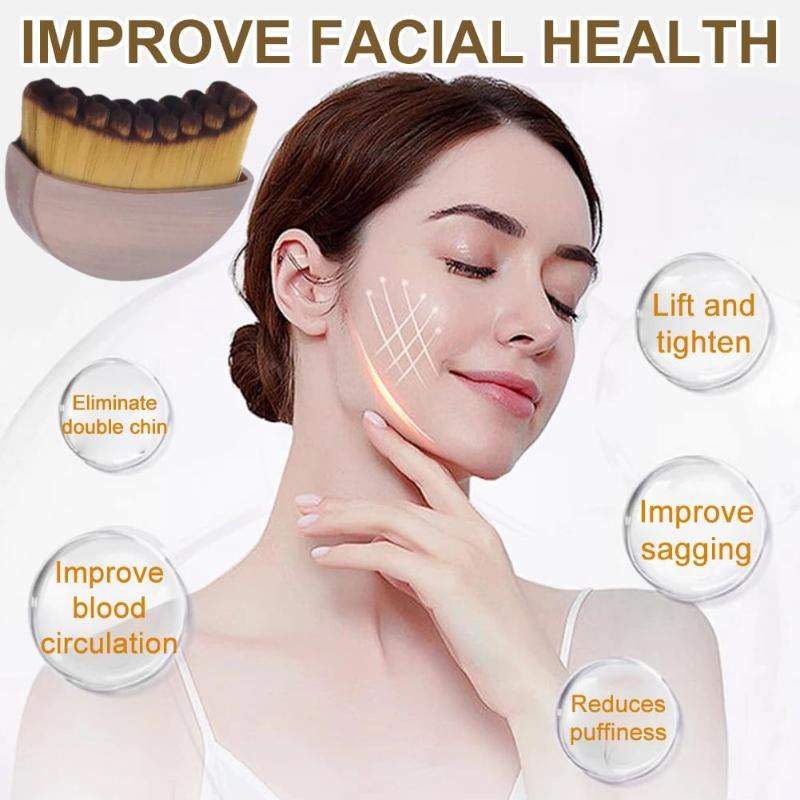 Lymphatic Contour Face Brush for Jawline & Chin Sculpting – Dry Brushing Massager for Lymphatic Drainage & Facial Fatigue Relief, Ergonomically Designed to Fit the Skin Precisely (1PCS) Beauty Roller Daily