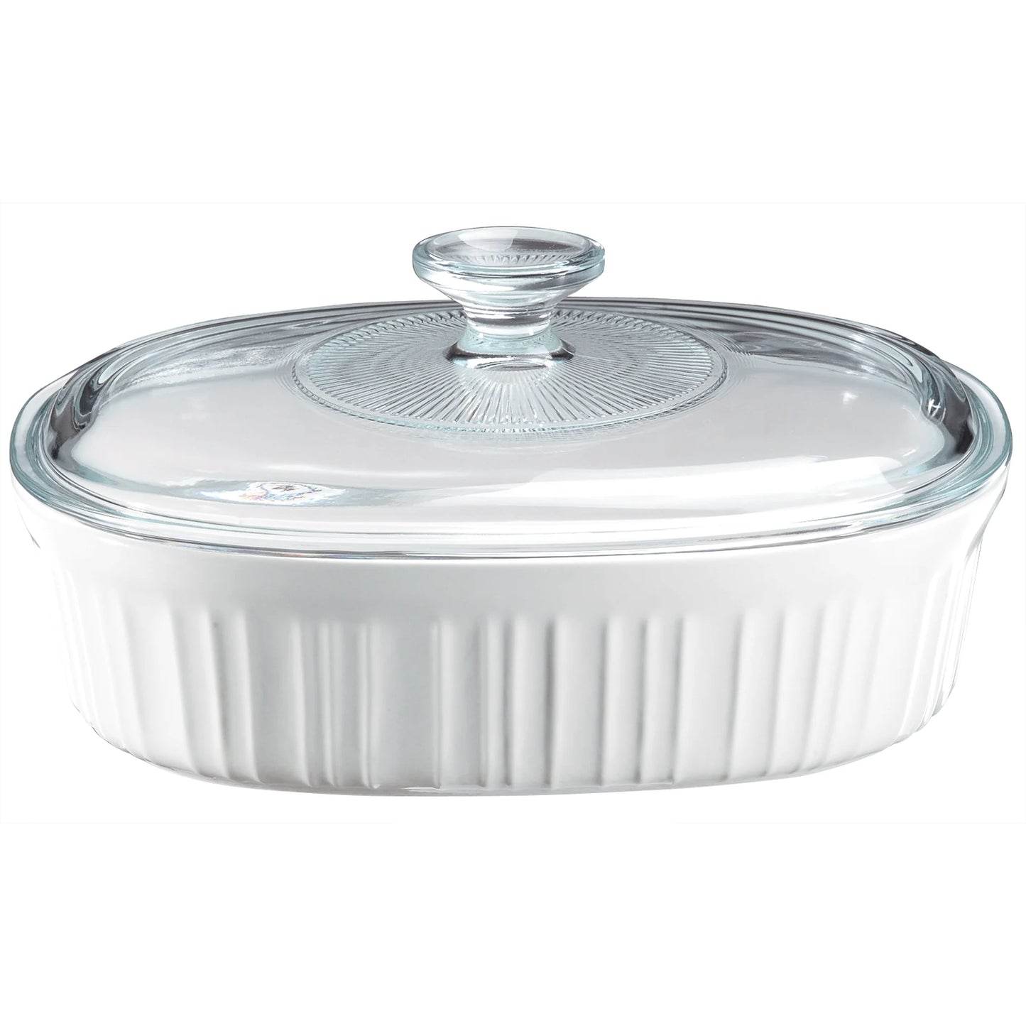 French White 1.5 Quart Ceramic Casserole Dish