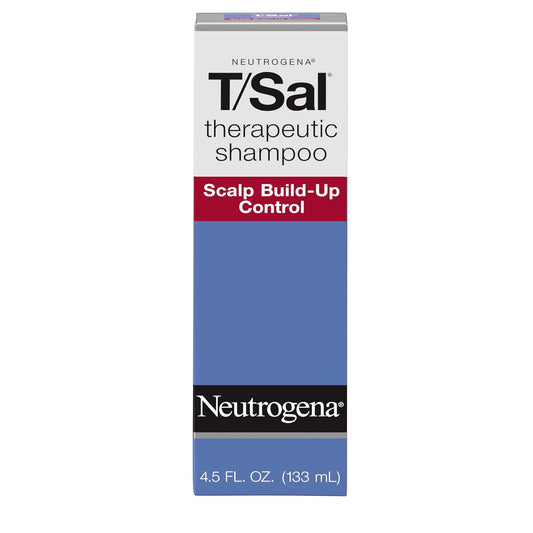 T/Sal Therapeutic Dandruff Shampoo, Scalp Build-Up Control, 3% Salicylic Acid, Scalp Psoriasis Treatment, Seborrheic Dermatitis Shampoo, Clears & Controls Flakes, Fragrance Free, 4.5 Fl Oz†