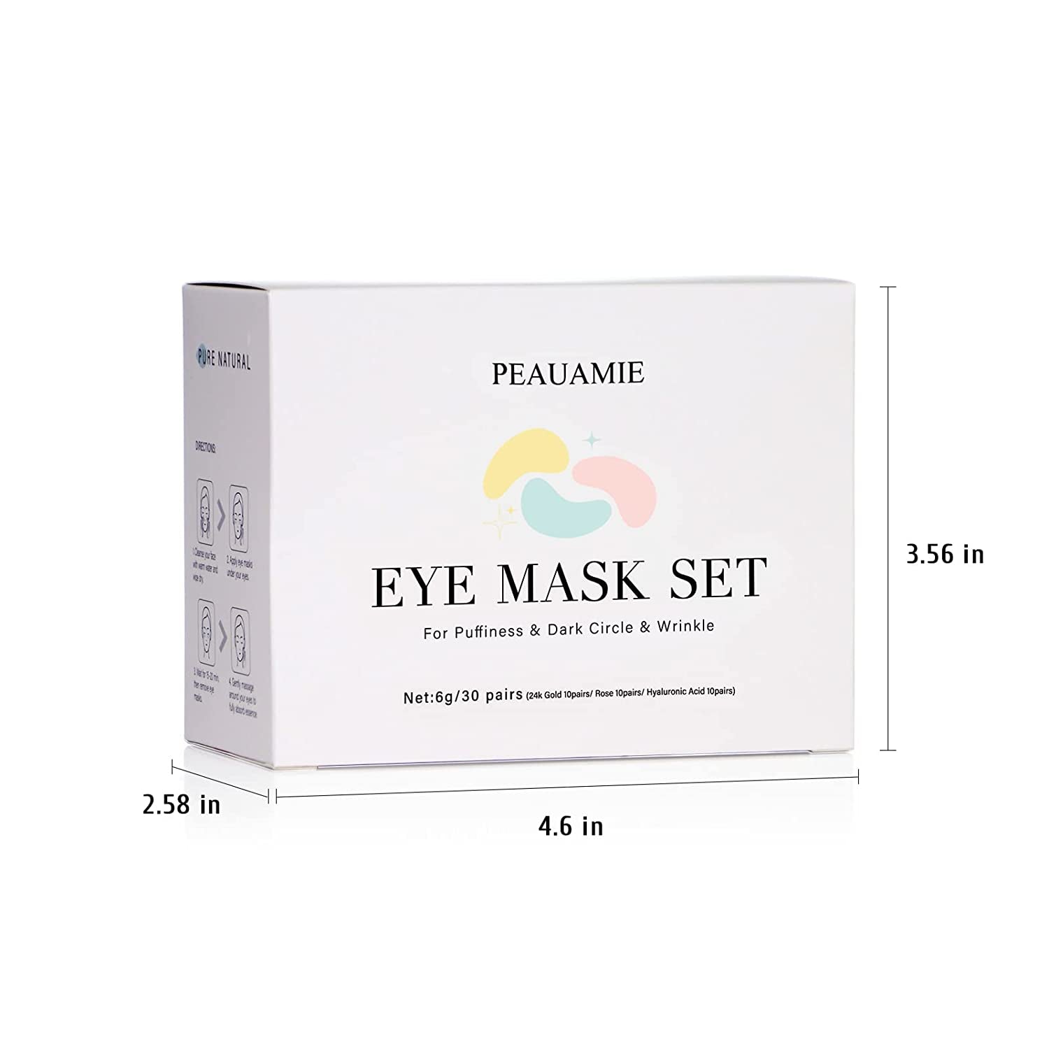 Under Eye Patches Gold and Hyaluronic Acid for Puffy Eyes,Rose Eye Masks for Dark Circles and Puffiness Skin Care Smooth Wrinkles Products 30 Pairs