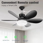 30W Ceiling Fan Light E27 with Remote LED Dimming Function Suitable for Living Room Study and Home Use 85-265V