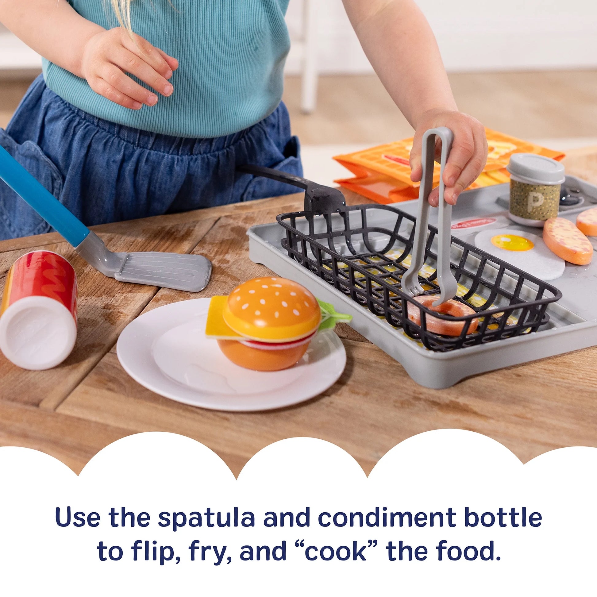 Flip & Fry Grill Play Set with Water WOW!® Color Reveal Play Food Preschool Toy Ages 3+