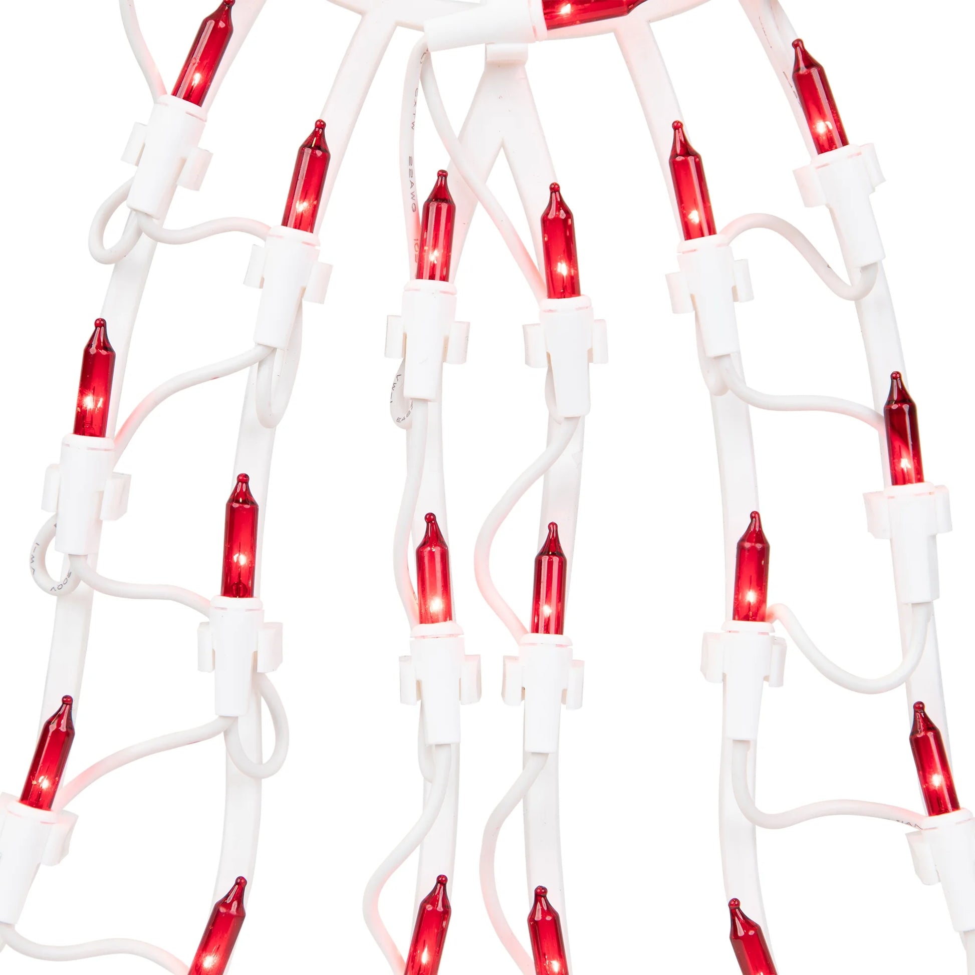 Lighted Bow Christmas Window Silhouette Decoration - 14" - Red