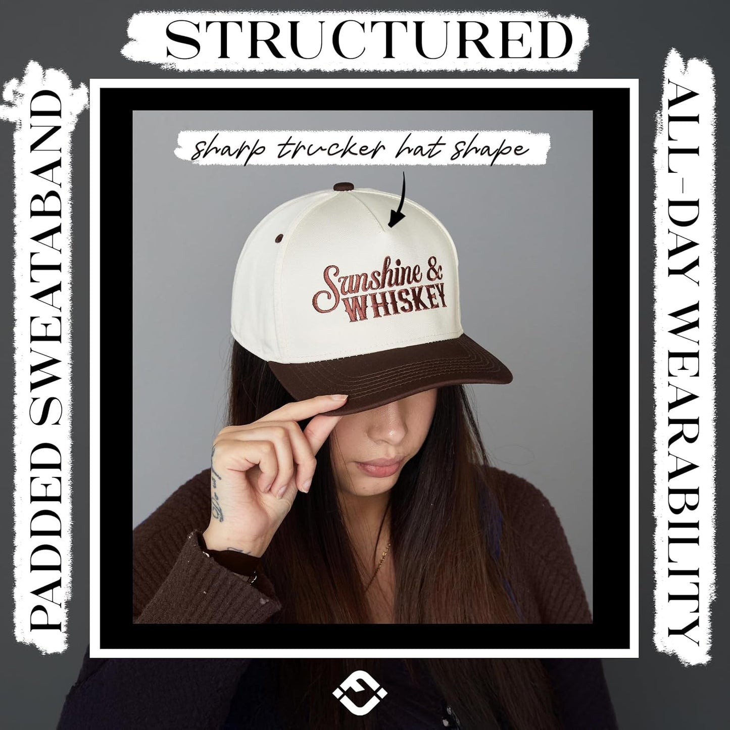 Vintage Canvas Snapback Hat - Adjustable 2 Tone Cap for Men Women - Put It on My, Cowboy, Girl Dad, Funny