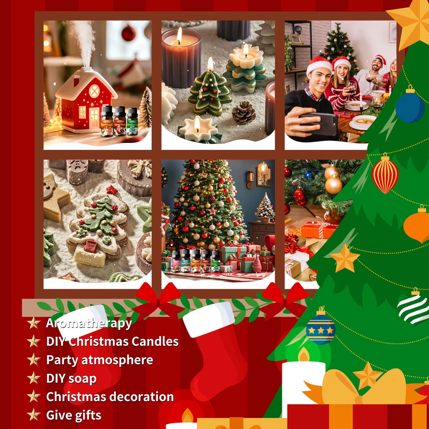 10Ml Christmas Tree Essential Oil Christmas Perfume Diffuser Christmas Party Christmas Gifts Christmas Decoration