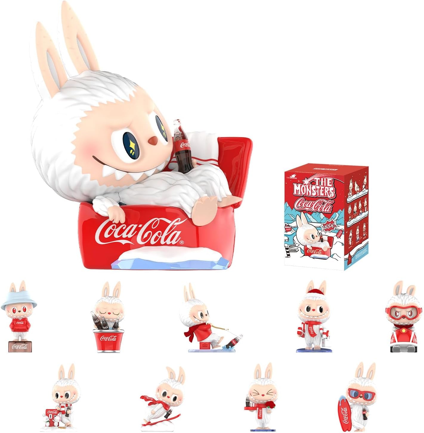 the Monsters Coca-Cola Series, Blind Box Figures, Random Design Action Figures Collectible Toys Home Decorations, Holiday Birthday Gifts, Single Box