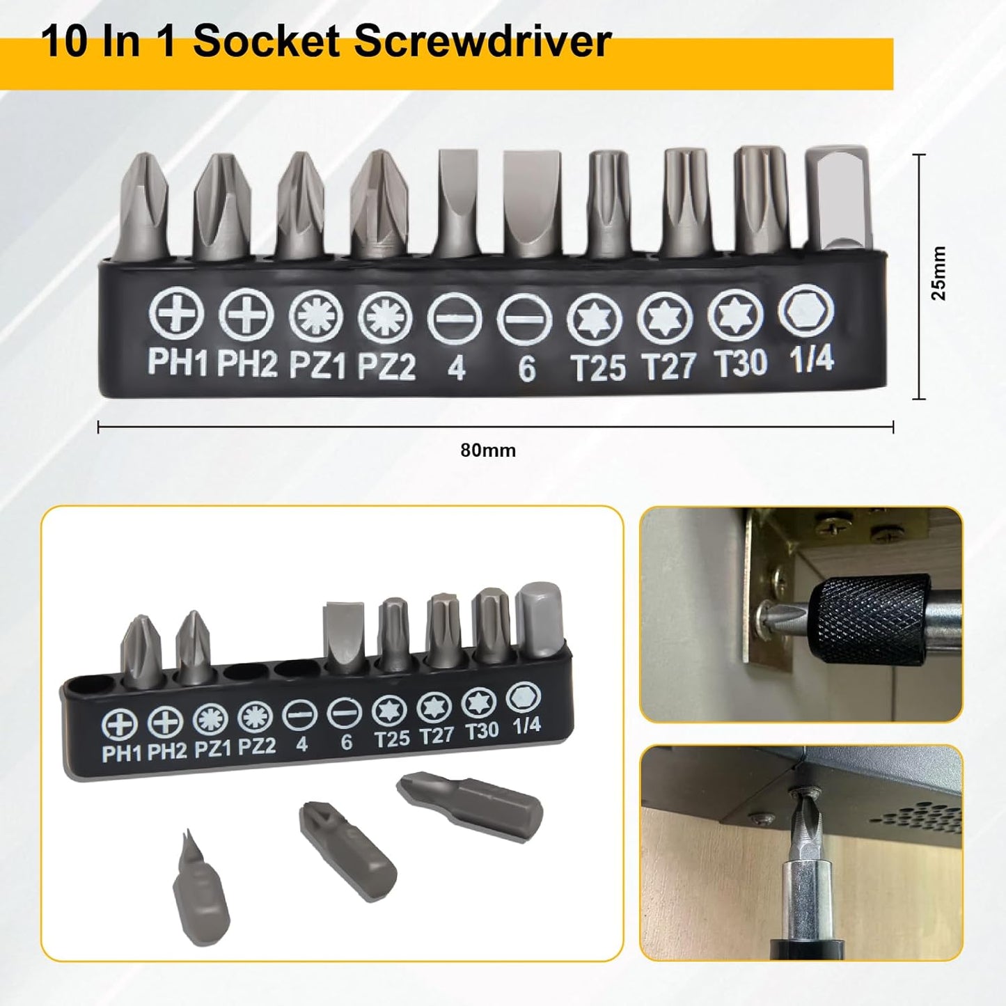 38Pcs Flexible Drill Bit Extension, 105° Right Angle Drill, Bit Holder, Hex Socket Adapter, Bendable Drill Bit Extension, Bit Holder Extension Screwdriver Bit Kit