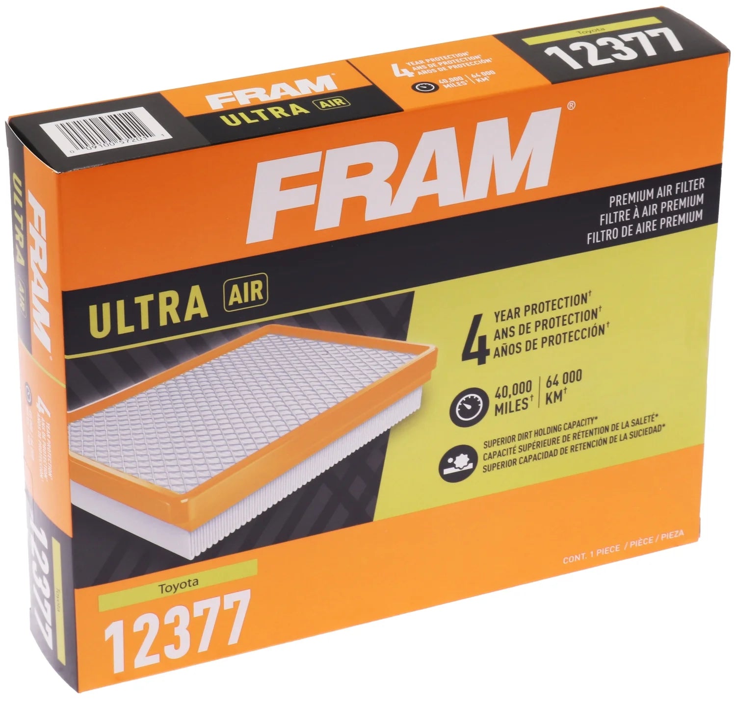 Ultra Air 12377, Premium Engine Air Filter, Replacement Filter for Lexus and Toyota Vehicles Fits Select: 2019-2023 TOYOTA RAV4, 2018-2023 TOYOTA CAMRY