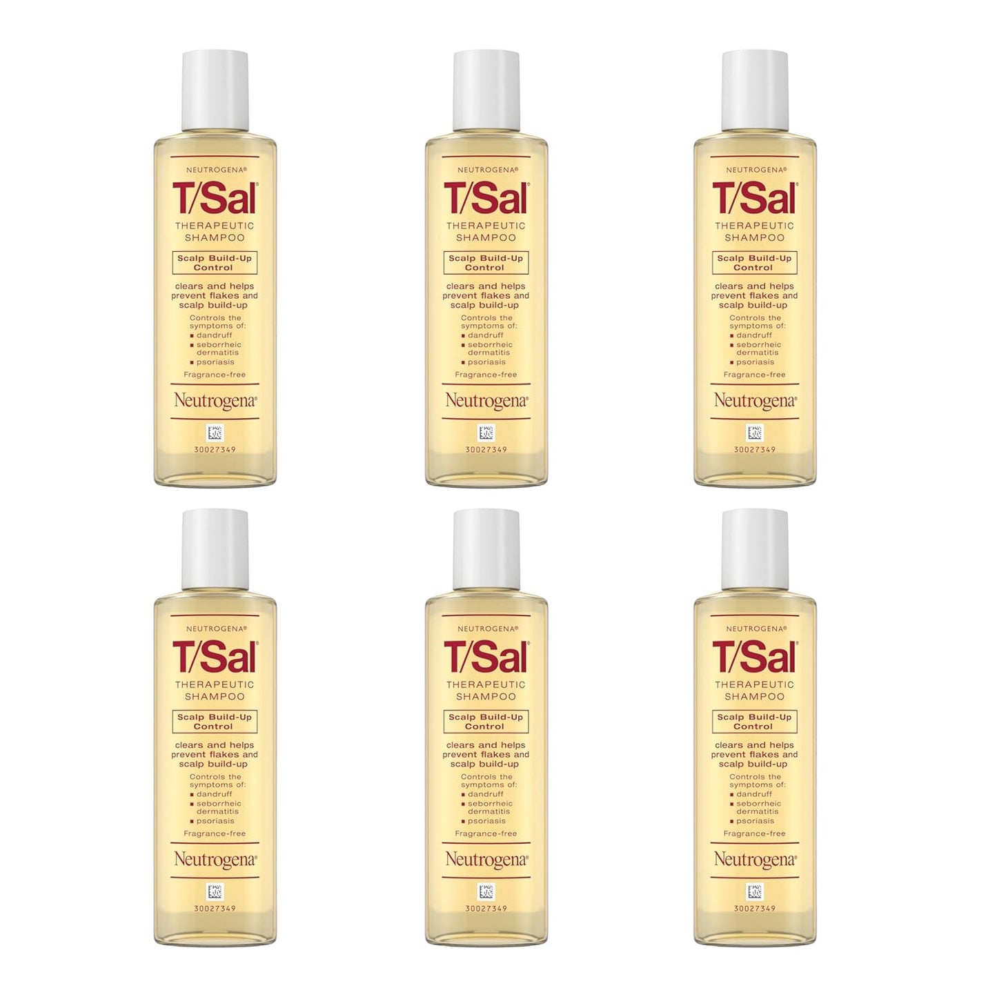 T/Sal Therapeutic Dandruff Shampoo, Scalp Build-Up Control, 3% Salicylic Acid, Scalp Psoriasis Treatment, Seborrheic Dermatitis Shampoo, Clears & Controls Flakes, Fragrance Free, 4.5 Fl Oz†