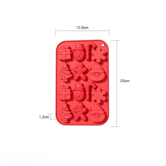 Christmas Chocolate Molds Silicone Candy Molds Santa Clause Christmas Tree Snowman Gingerbread Bakery Accessories Bakeware