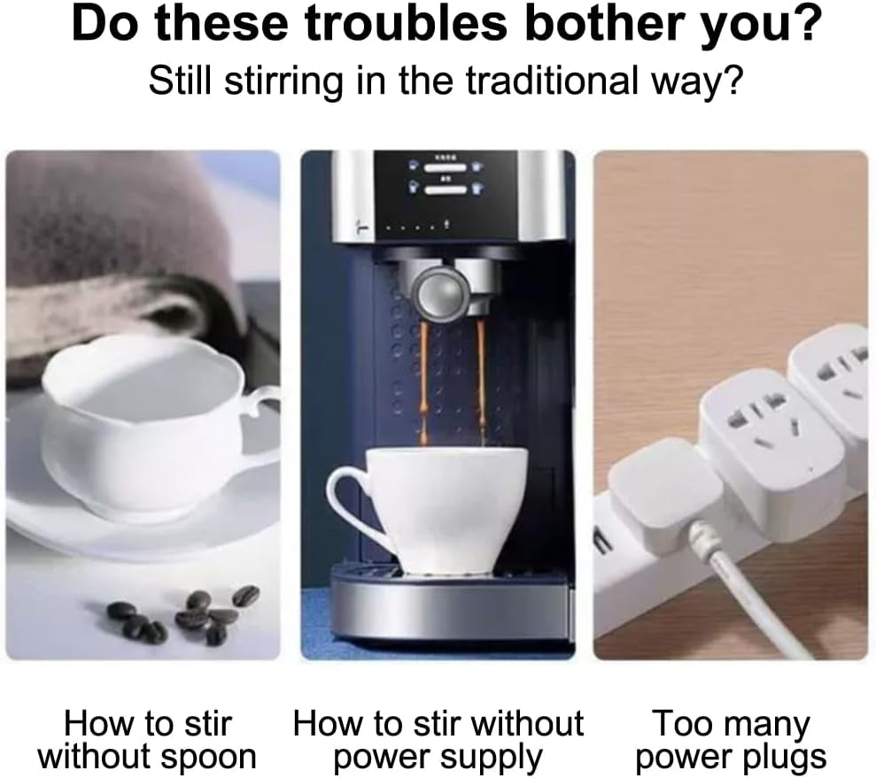 Self-Stirring Coffee Mug Magnetic Stirring Cup Drink Stirrer Rechargeable Automatic Mixing Cup W/Lcd Thermometer for Coffee Tea Hot Chocolate (White, 13 Oz)