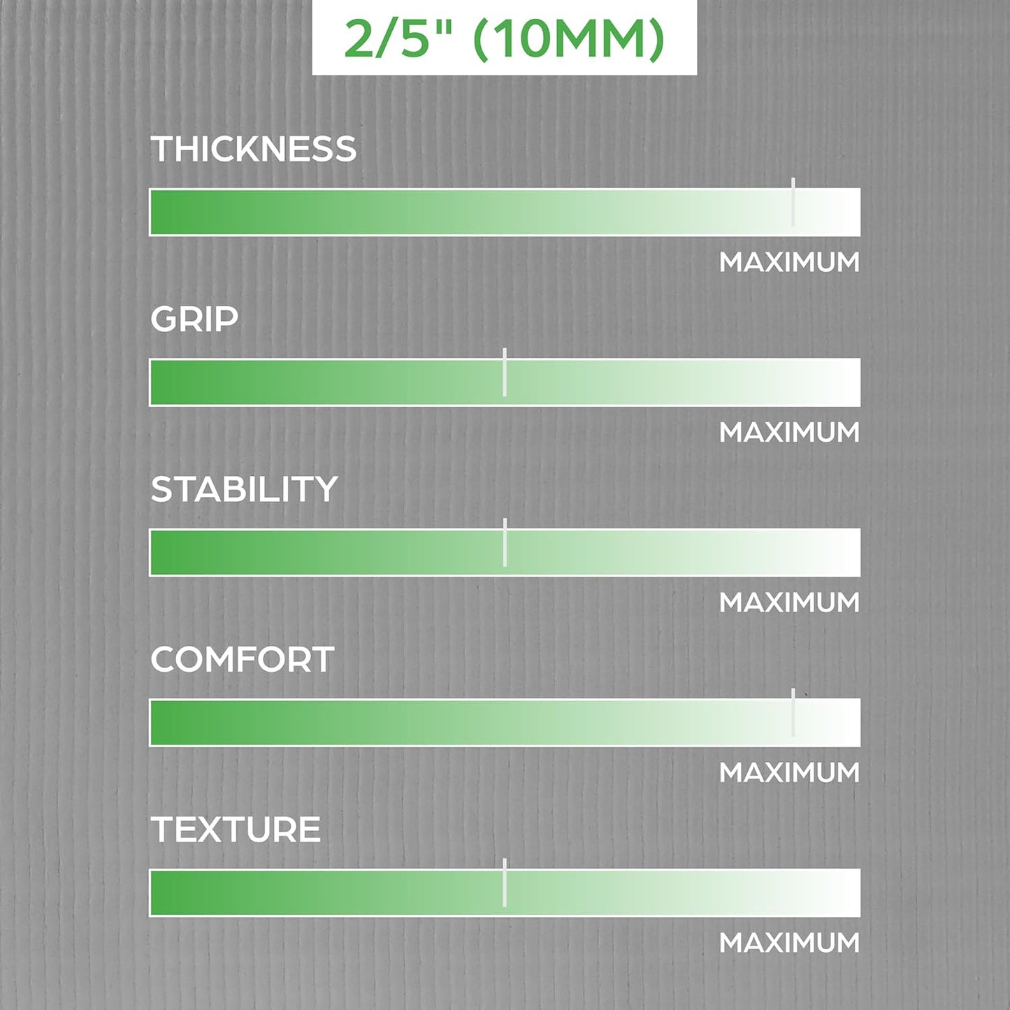 Essentials 2/5" Thick (10Mm) Yoga & Pilates, Fitness & Exercise Mat with Easy-Cinch Carrier Strap Cushion Support for Fitness and Gym Workouts