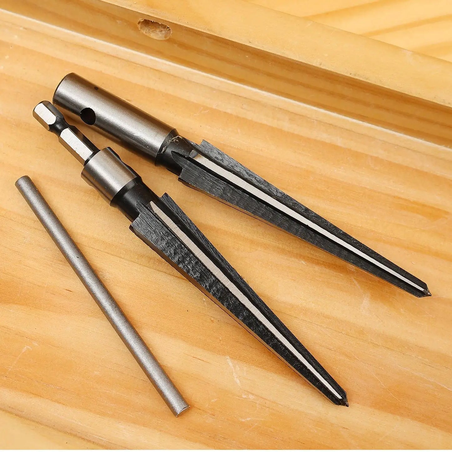 Handheld Tapered Hex Reamer Electric Drills Hexagonal T Handle Taper Reamers Metal Woodwork Hole-Processing Reamer Tool Supplies