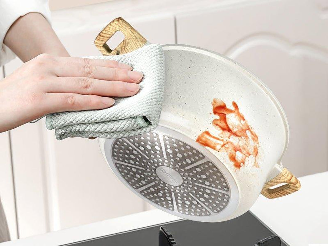 Gipp 10Pcs Nonstick White Granite Pots and Pans Set, Pfos-Free