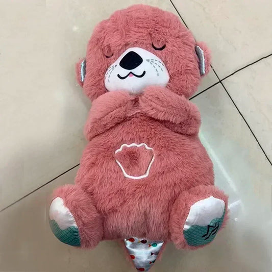 Breathing Otter Sleep and Playmate Otter Musical Stuffed Baby Plush Toy with Light Sound Newborn Sensory Comfortable Baby Gifts
