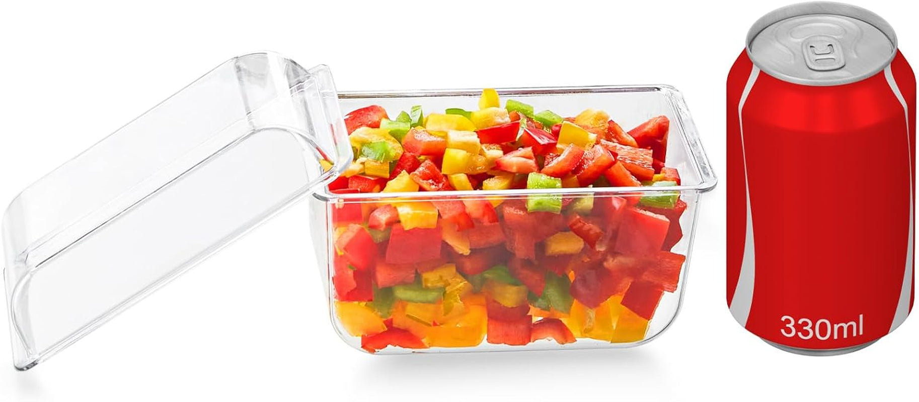 Ice Chilled Condiment Caddy with 5X 20Oz(2.5 Cup) Containers, 15.3" Condiment Server with Separate Lids, Serving Tray Platter with Removable Dishes for Bar, Fruit, Salad, Taco, Party Garnish