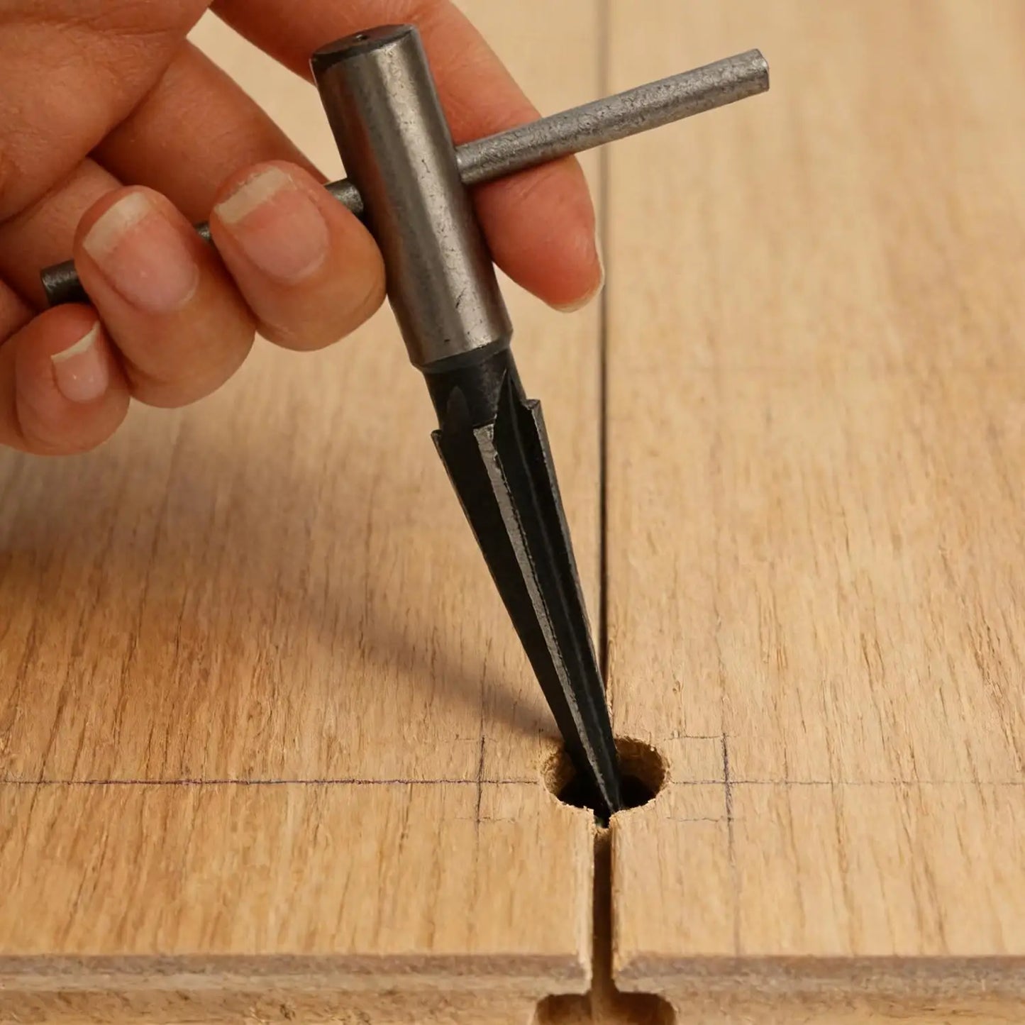 Handheld Tapered Hex Reamer Electric Drills Hexagonal T Handle Taper Reamers Metal Woodwork Hole-Processing Reamer Tool Supplies