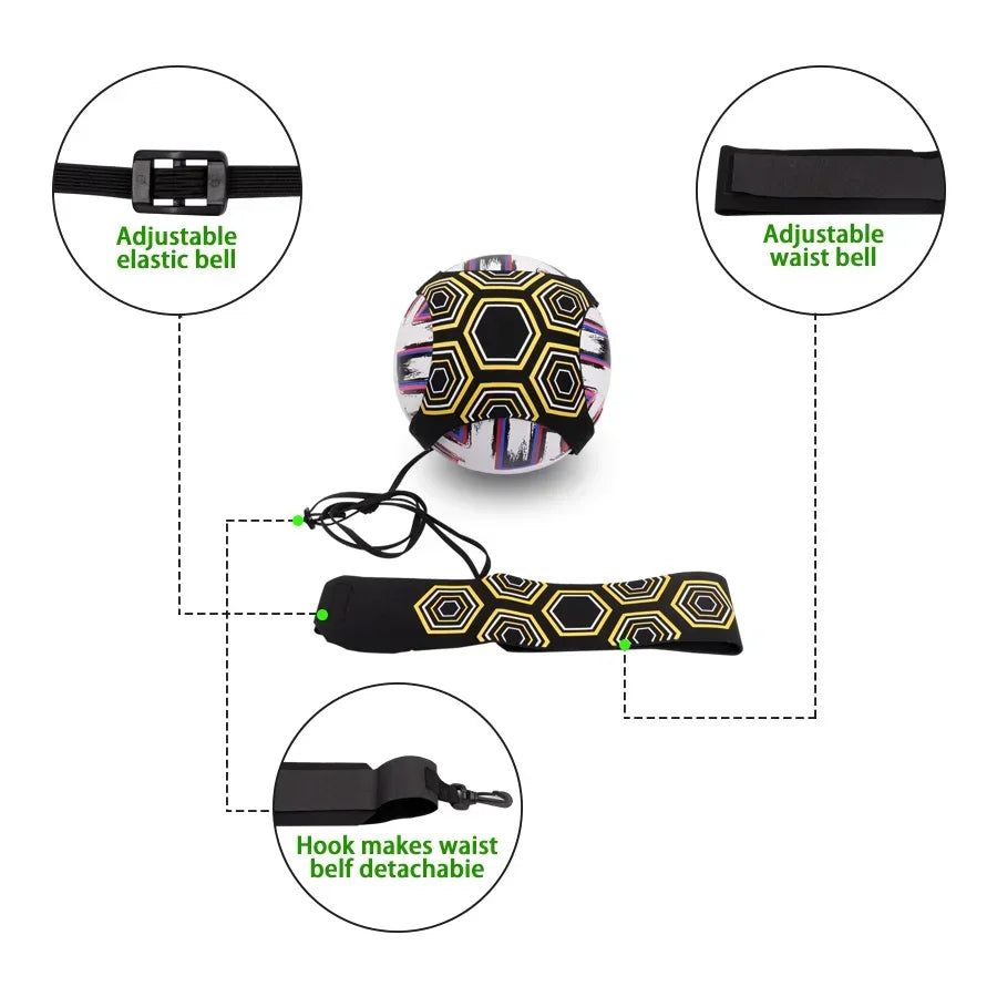 Soccer Kick Trainer Soccer Ball Practice Belt Football Belt Adjustable Trainer Train Kids Adult Soccer Trainer Equipment
