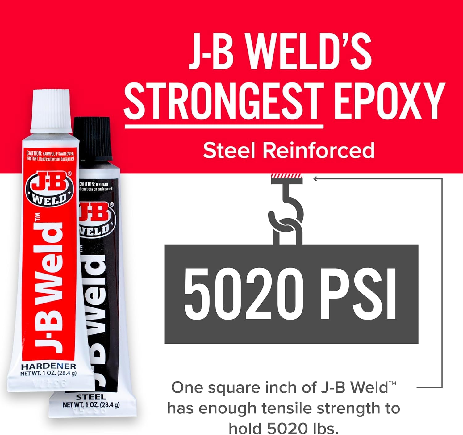 JB-Weld 8265S Original Cold-Weld Steel Reinforced Epoxy - 2 Oz.
