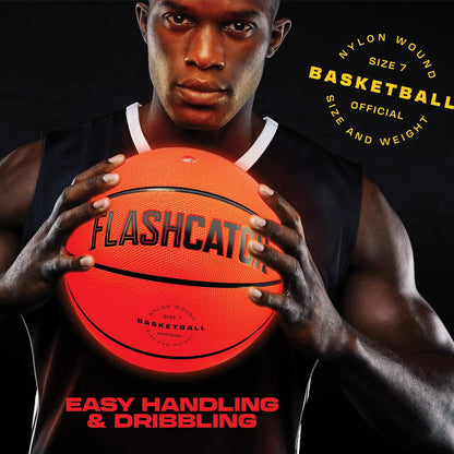 Light up Basketball - Glow in the Dark - Sports Gear Accessories Gifts for Boys 8-15+ Year Old - Kids Teens Gift Birthday Ideas - Teen Boy Toys Ages 8 9 10 11 12 13 14 15 Outdoor Teenager