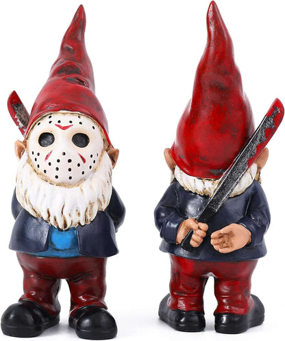 Halloween Decorations Outdoor, Horror Decor Garden Gnome Statue