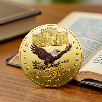 Gold-Plated the America 250Th Anniversary Commemorative Coin United States Statue 1776-2026 Souvenir Coin