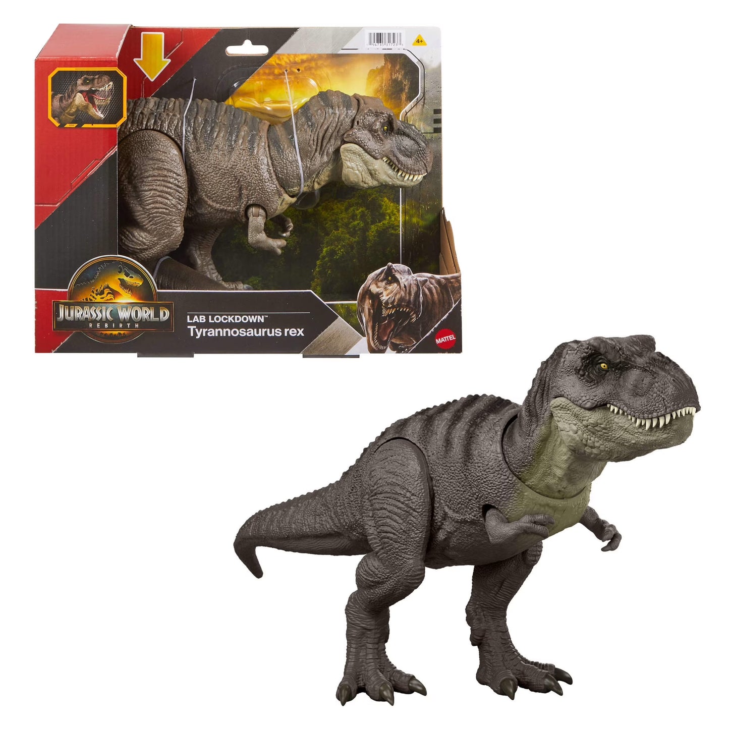 Rebirth Tyrannosaurus Rex Action Figure, Dinosaur Toy, T-Rex Chomp Attack