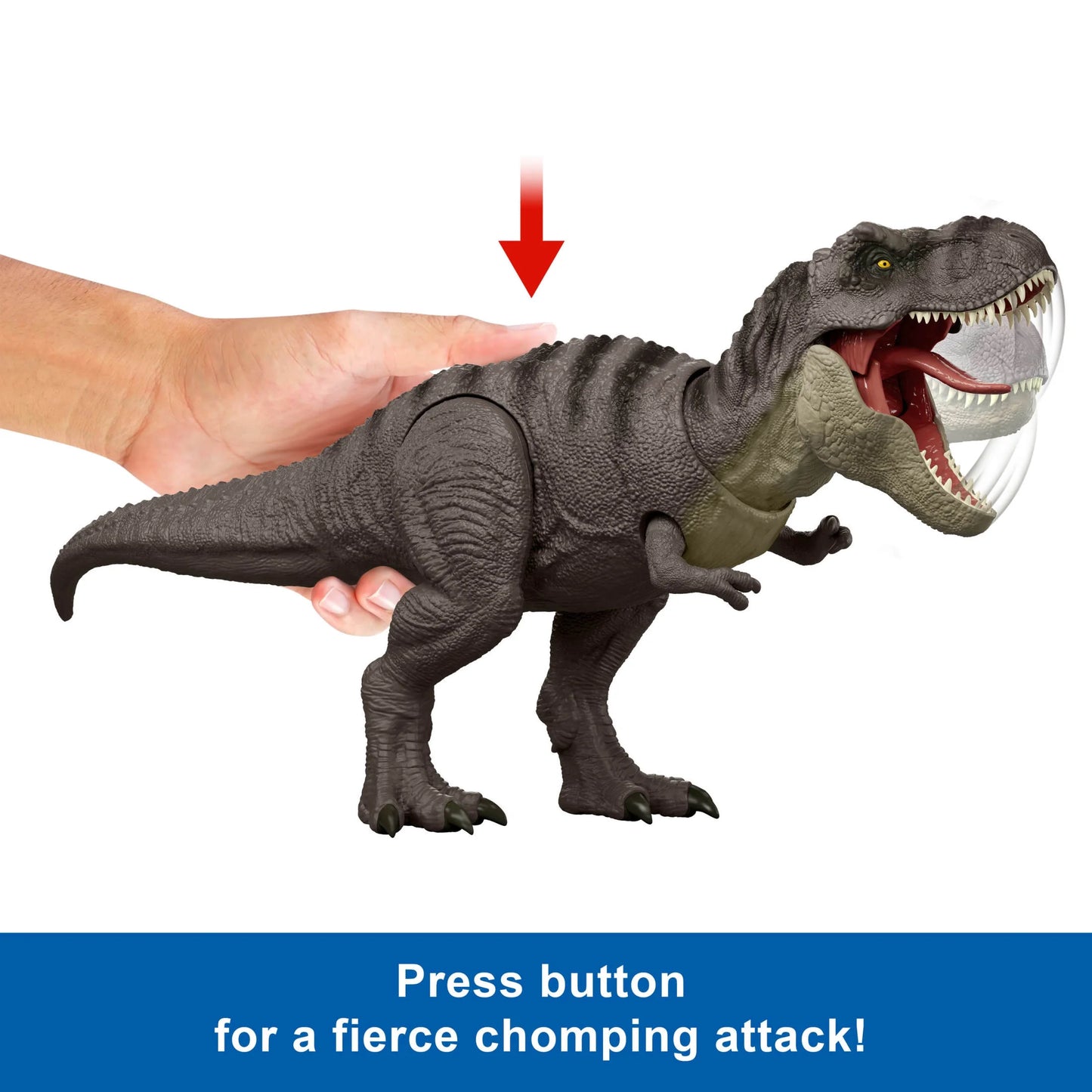 Rebirth Tyrannosaurus Rex Action Figure, Dinosaur Toy, T-Rex Chomp Attack