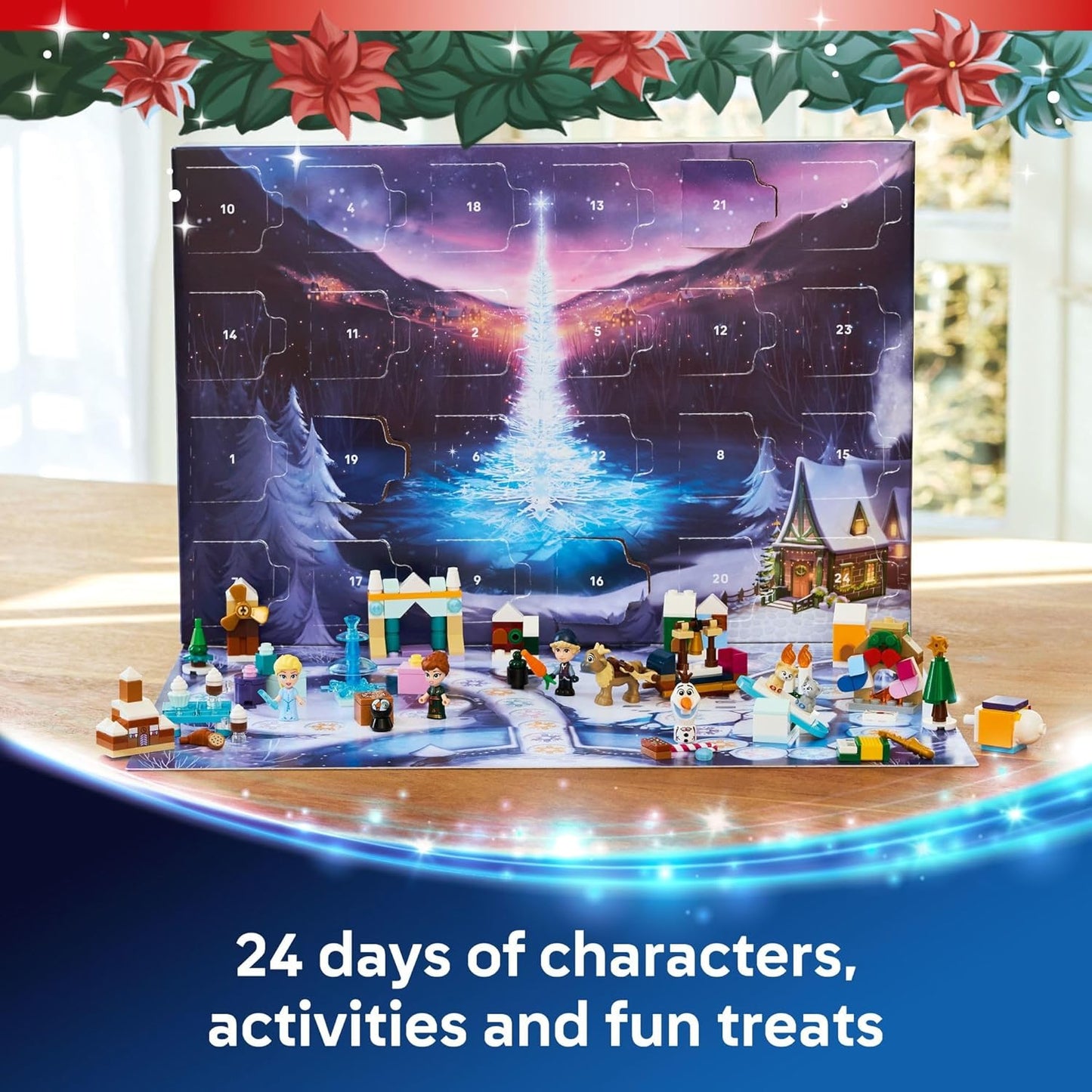 Disney Frozen Advent Calendar 2025 Kids Toy - Holiday Countdown Playset for Boys & Girls, Ages 5+ - Ana & Elsa Minidolls & Buildable Surprises - Disney Princess Gift for Christmas - 43273
