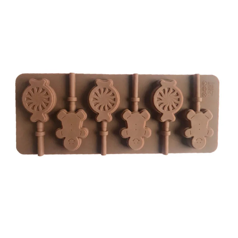 Christmas Shape Silicone Chocolate Mould Non-Stick Fondant Cookie Baking Trays Xmas Trees Candy Gingerbread Man Gift Mold Tools