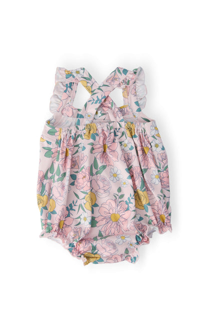 Autumn Breeze Ruffle Cross Back Romper Baskit Bazaar