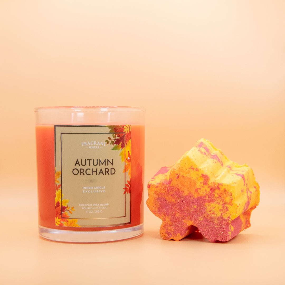 Autumn Orchard - Candle and Bath Bomb Set Baskit Bazaar