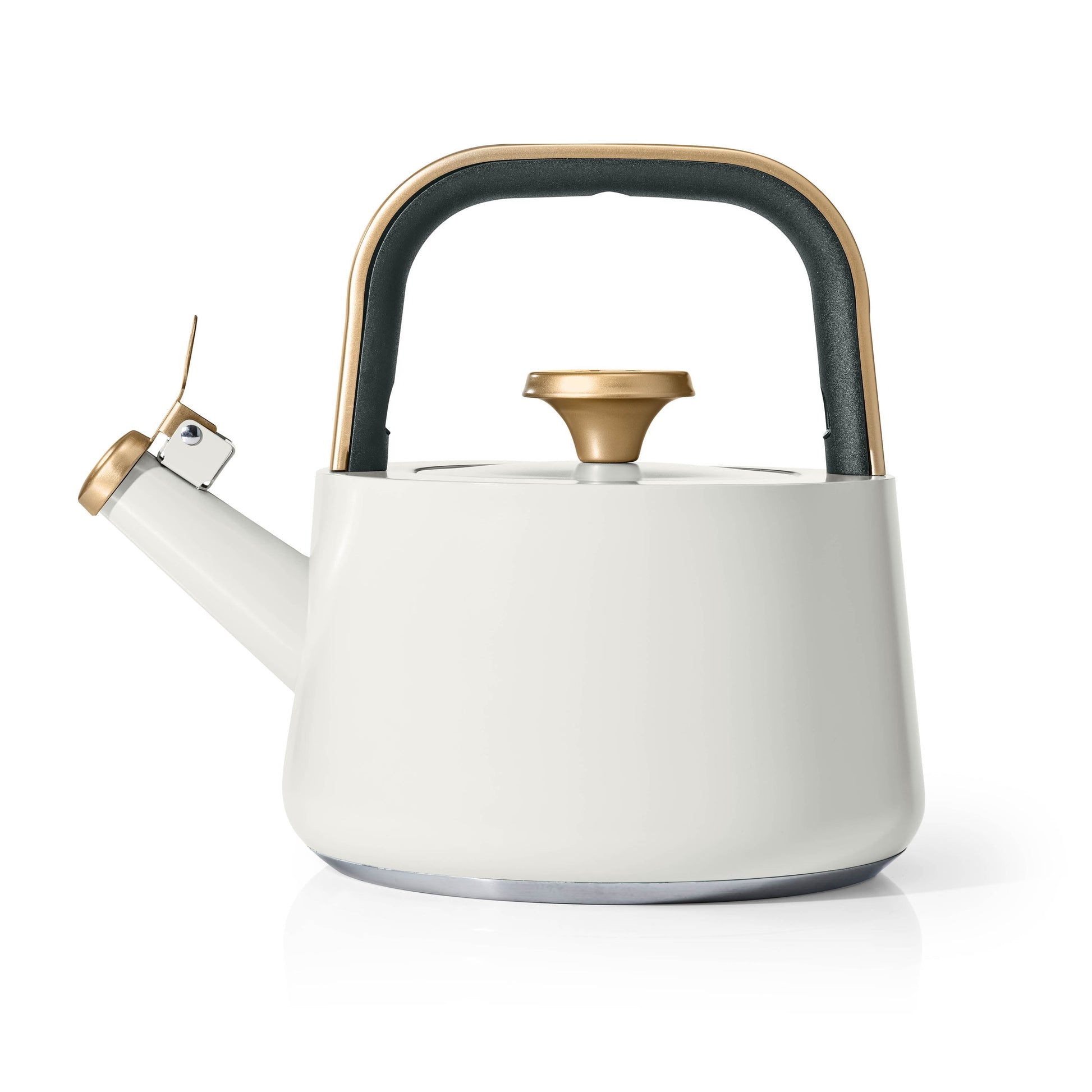 1.8L Ceramic Non-Stick Stovetop Tea Kettle, White Icing by Drew Barrymore