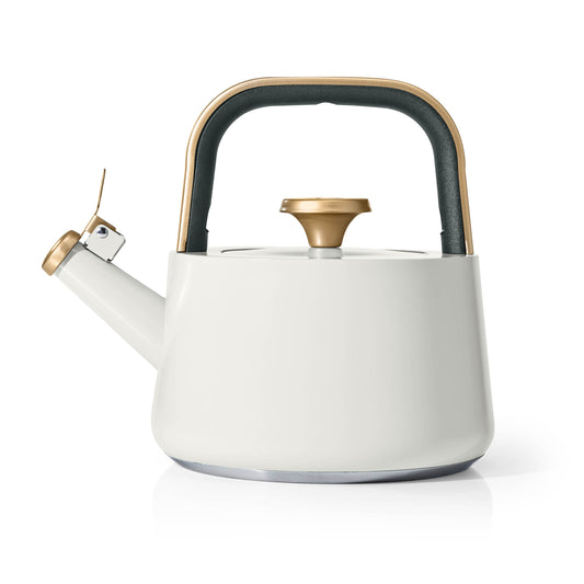 1.8L Ceramic Non-Stick Stovetop Tea Kettle, White Icing by Drew Barrymore