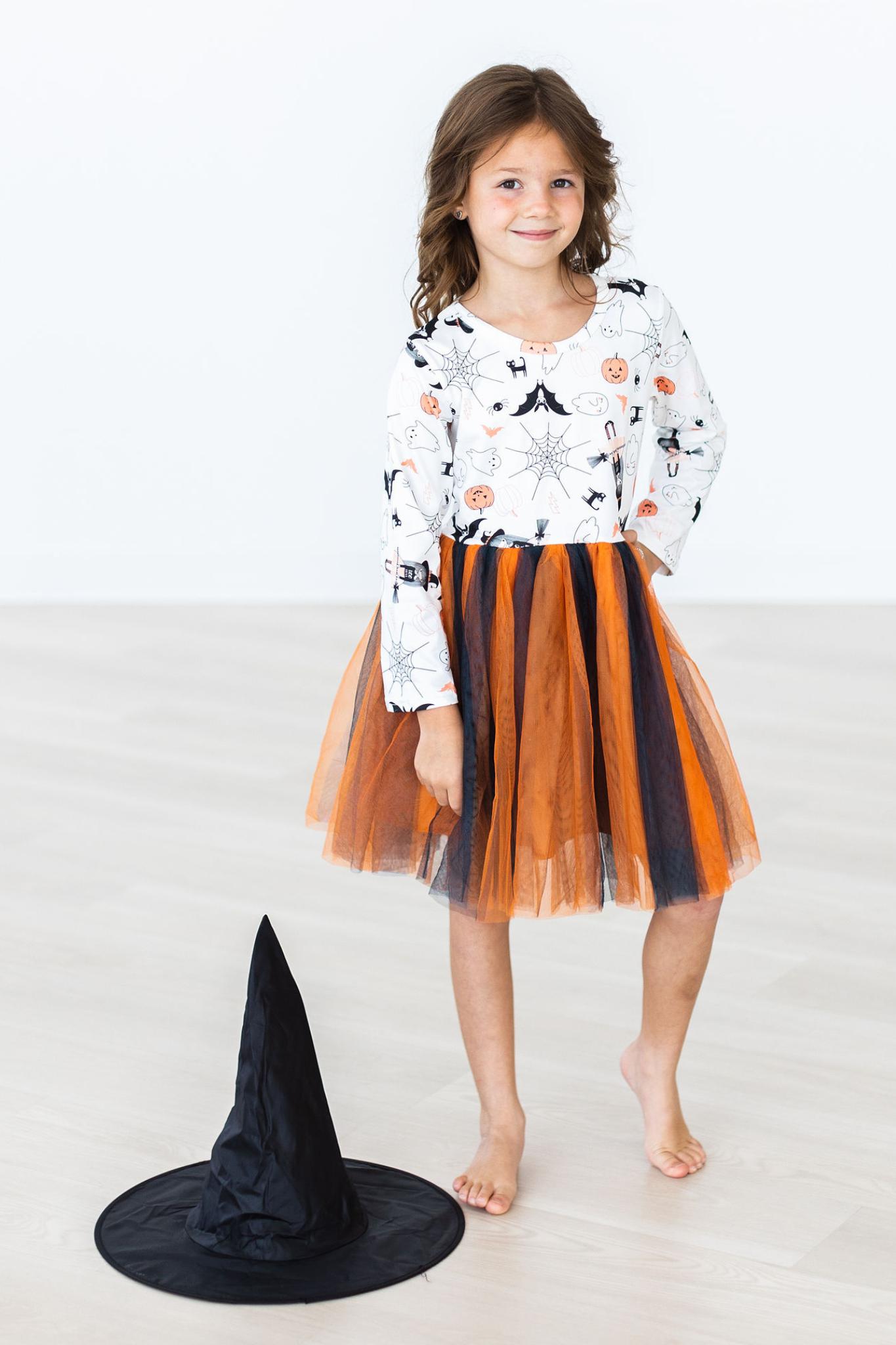 Boo-tiful Halloween L/S Tutu Dress Baskit Bazaar