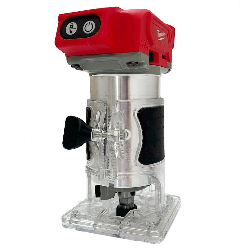 Brushless Electric Trimmer 800W 30000RPM Cordless Compact Router 5-Speeds Woodworking Trimming Machine 18V Battery