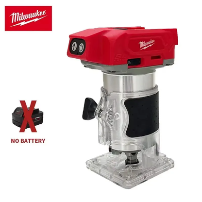 Brushless Electric Trimmer 800W 30000RPM Cordless Compact Router 5-Speeds Woodworking Trimming Machine 18V Battery