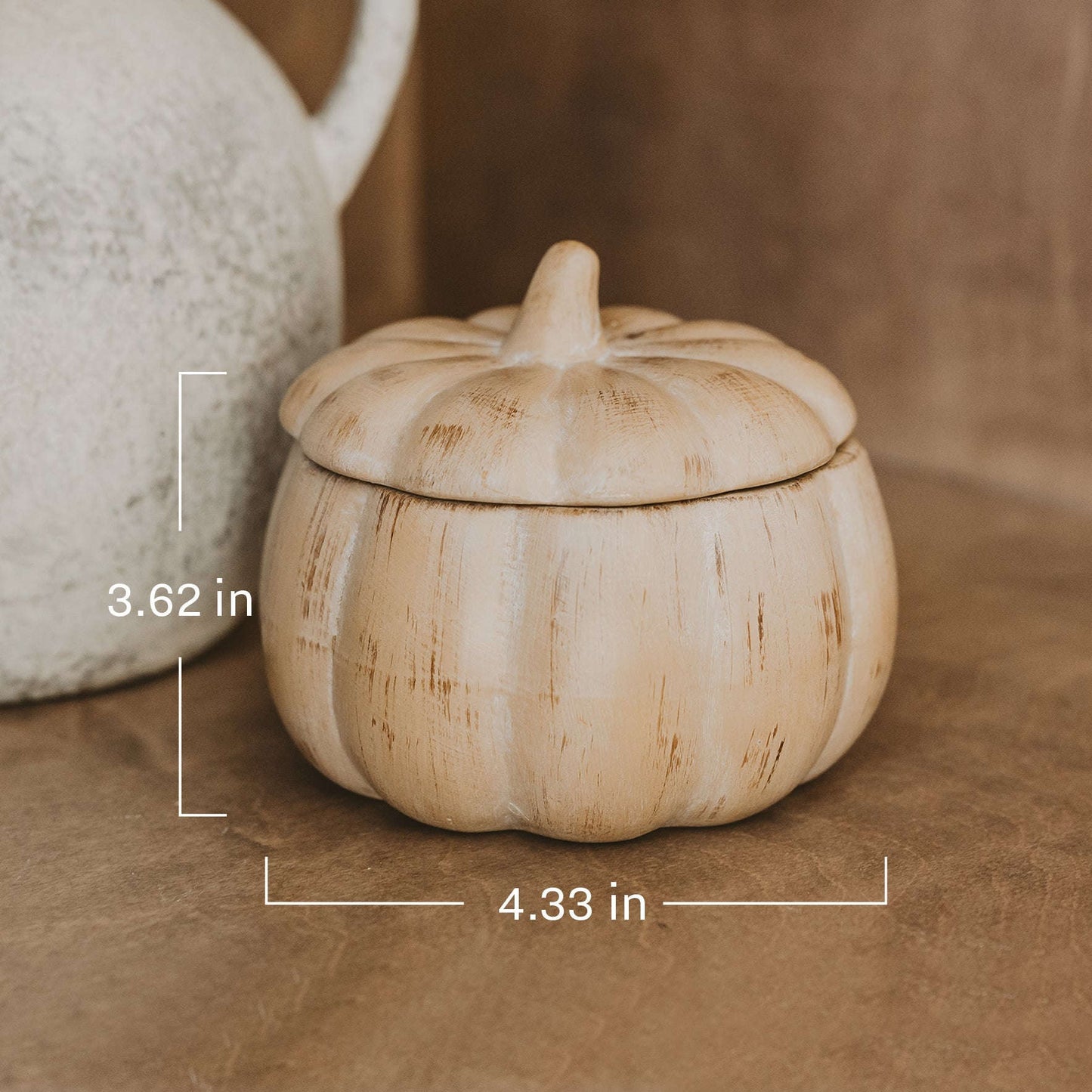 Pumpkin Spice Soy Candle - Ceramic Pumpkin Jar - 8 oz Baskit Bazaar