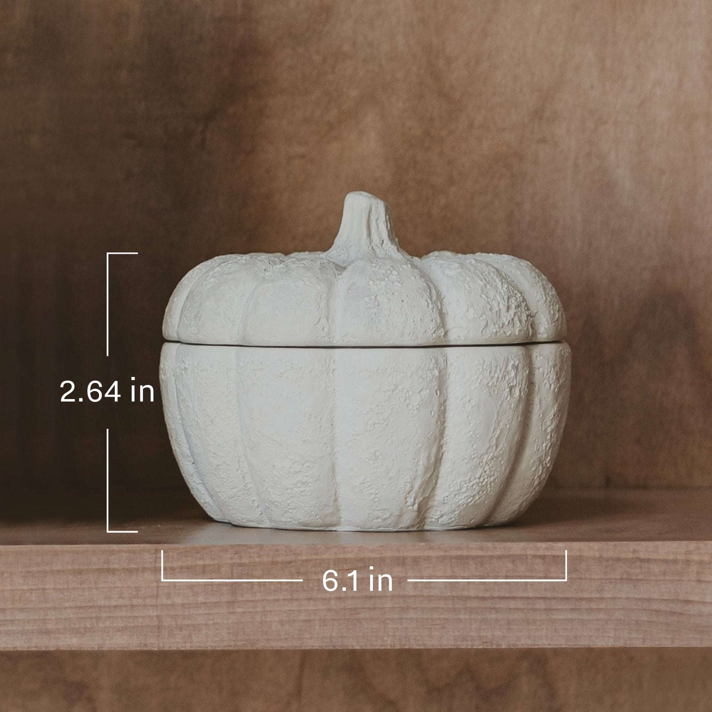 Cashmere and Vanilla Soy Candle - Cement Pumpkin Jar - 13.5 oz Baskit Bazaar