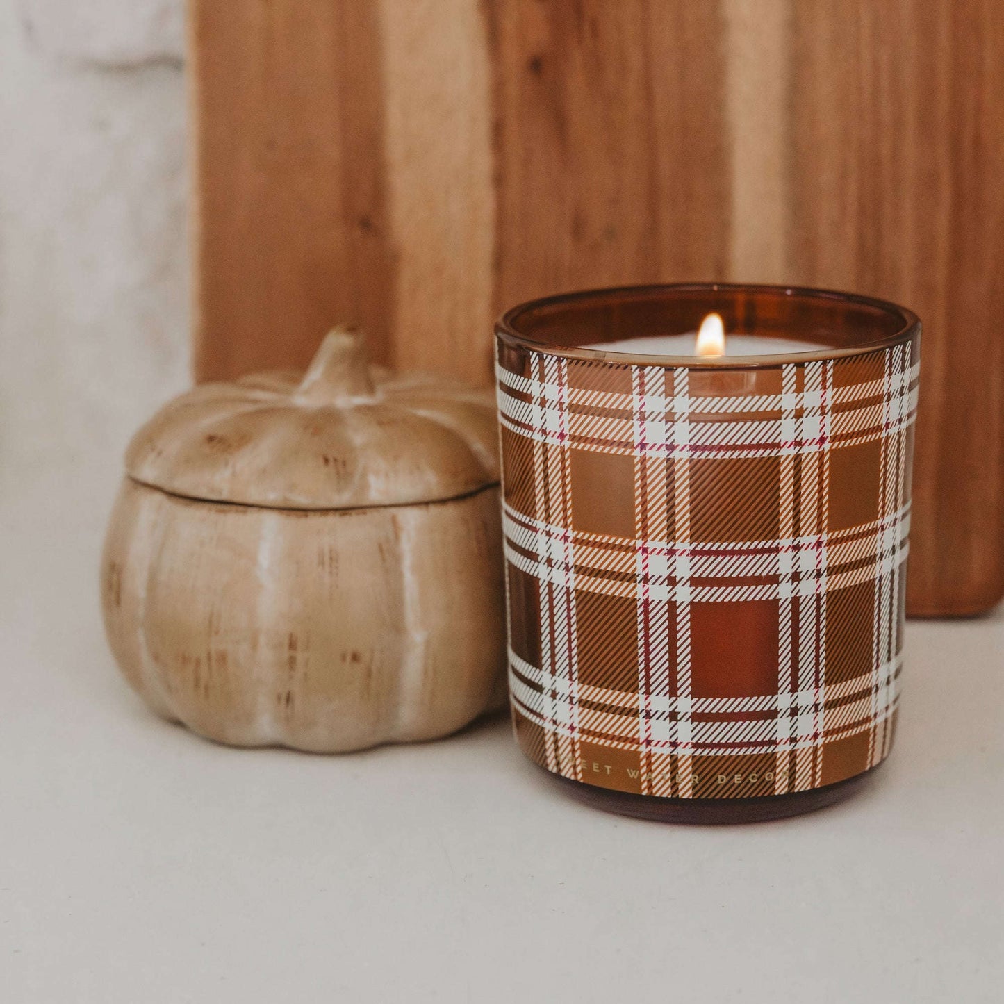Pumpkin Spice Soy Candle - Ceramic Pumpkin Jar - 8 oz Baskit Bazaar
