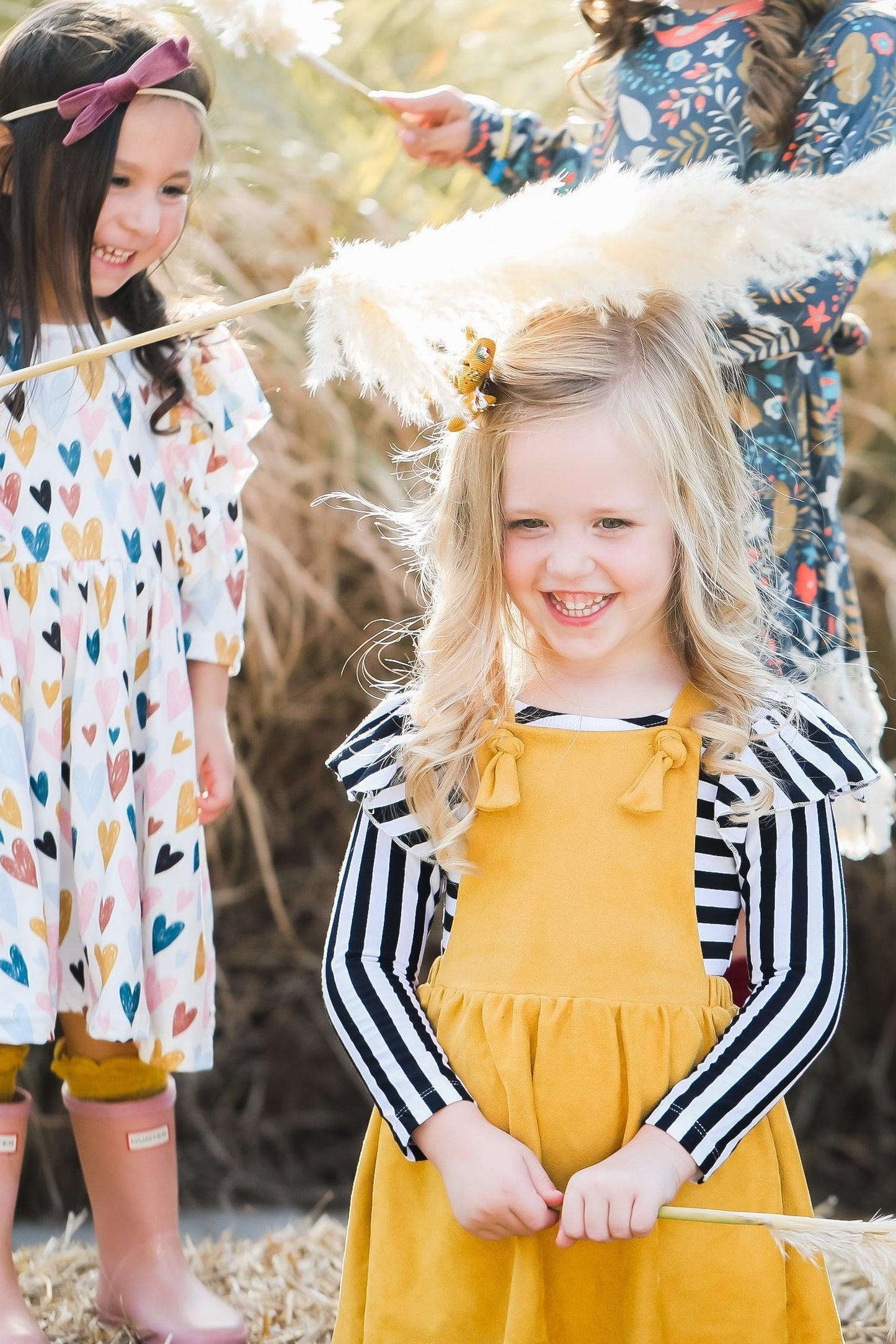 Mustard Faux Suede Pinafore Baskit Bazaar