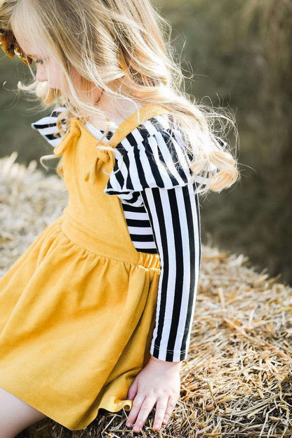 Mustard Faux Suede Pinafore Baskit Bazaar
