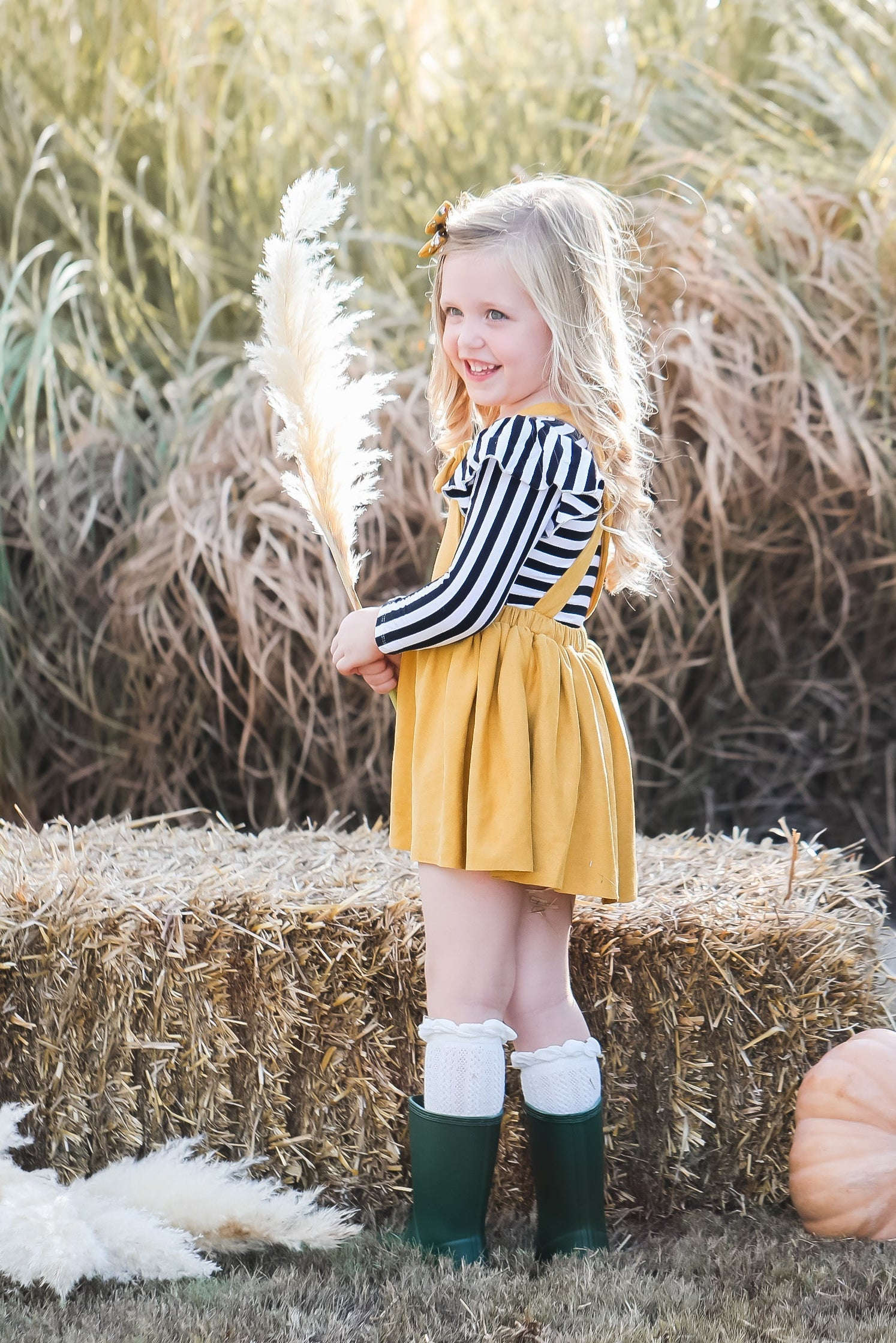 Mustard Faux Suede Pinafore Baskit Bazaar